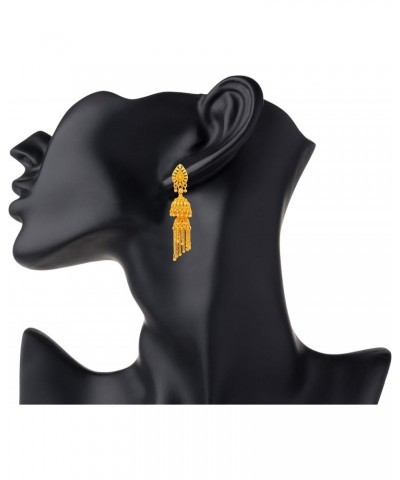 Traditional Indian 24K Gold Plated Two Layered Traditional Designer Jhumka Earrings for Women (SJ_1501) $10.35 Earrings