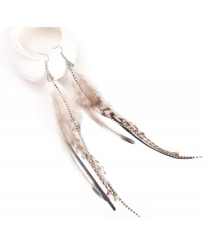 Bohemian Multicolor Pheasant Feathers Dangle Earrings Handmade Natural Feather Earrings (er006314) Style K $12.09 Earrings