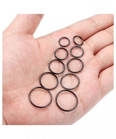 3-10PCS 16G Stainless Steel Hinged Clicker Segment Septum Nose Lip Ring Hoop Cartilage Tragus Sleeper Earrings Body Piercing ...