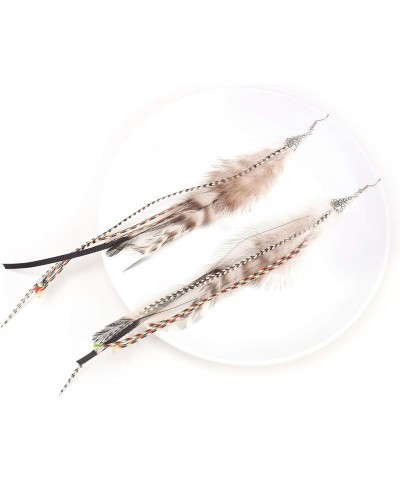 Bohemian Multicolor Pheasant Feathers Dangle Earrings Handmade Natural Feather Earrings (er006314) Style K $12.09 Earrings