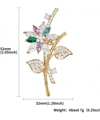 Brooches for Women, Shiny Cubic Zirconia Brooch Pins for Women Fashion Brooch Pin Broach Jewelry Gift Floral Branch $17.50 Br...