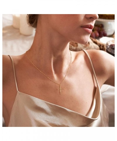 Gold Cross Necklace 14K Gold Plated Dainty Gold Cross Pendant Necklace for Women Delicate Necklace Jewelry Gifts Cross 11 $9....