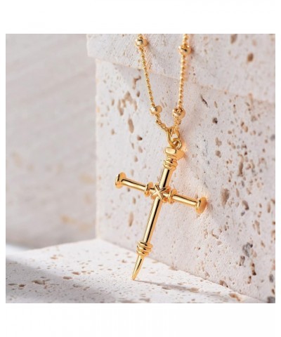 Gold Cross Necklace 14K Gold Plated Dainty Gold Cross Pendant Necklace for Women Delicate Necklace Jewelry Gifts Cross 11 $9....