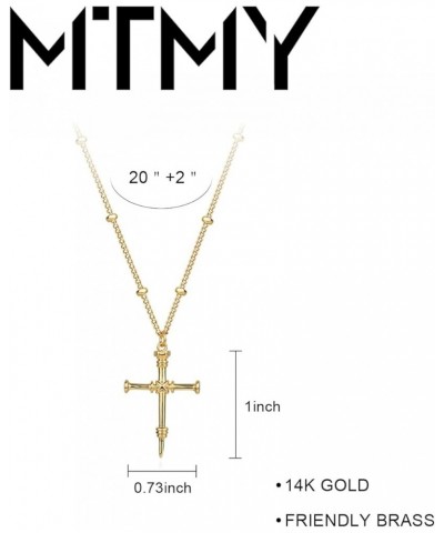 Gold Cross Necklace 14K Gold Plated Dainty Gold Cross Pendant Necklace for Women Delicate Necklace Jewelry Gifts Cross 11 $9....