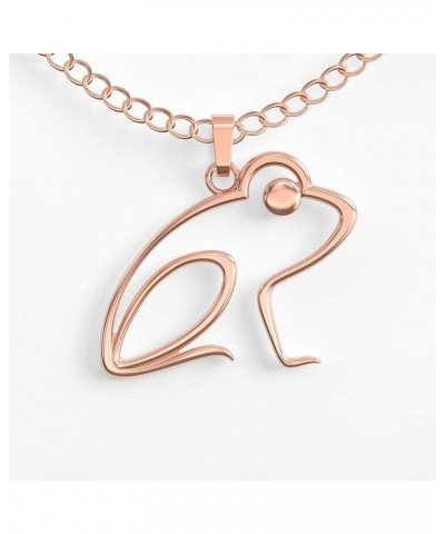 Frog Necklace – Cute Pendant Gift with Message Card "Just Hop To It! Rose Gold $9.83 Necklaces