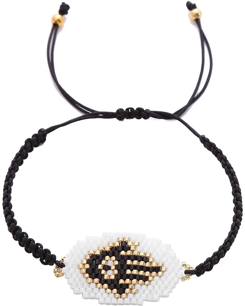 Evil Eye Bracelet for Women - Embrace Karma, Luck, and Style with Miyuki Delica Seed Beads Bundle Black $10.44 Bracelets