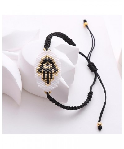 Evil Eye Bracelet for Women - Embrace Karma, Luck, and Style with Miyuki Delica Seed Beads Bundle Black $10.44 Bracelets