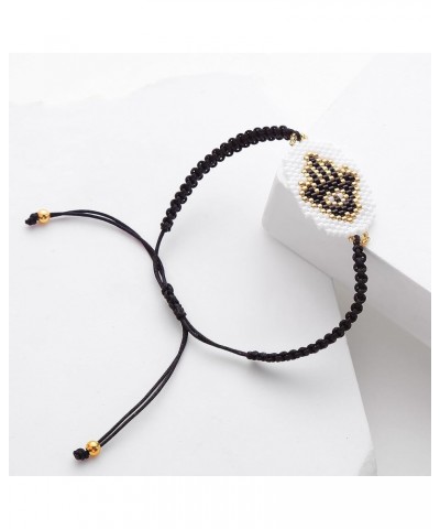 Evil Eye Bracelet for Women - Embrace Karma, Luck, and Style with Miyuki Delica Seed Beads Bundle Black $10.44 Bracelets