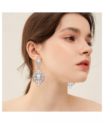 Flower Teardrop Bridal Wedding Dangle CZ Earrings in Silver/Gold Tone for Women Girl Bride Gift … A-Z $9.68 Earrings