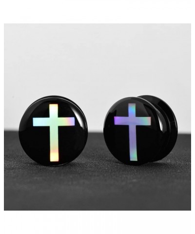 1 Pair Acrylic Solid Screw On Ear Plugs Tunnels Scandinavian Norse Viking Symbol Resin Allergy Free Stretcher For Women Men B...