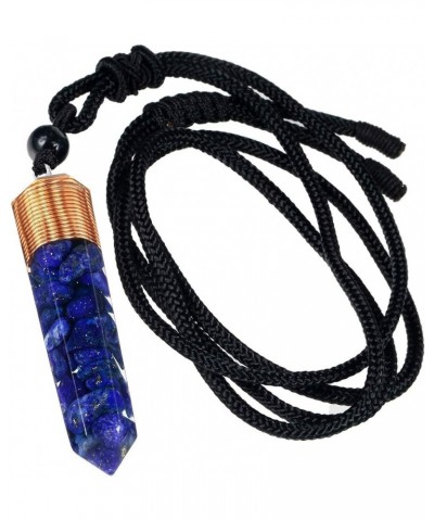 Orgone Healing Crystal Point Pendant Necklace for Women Men, Spiral Hexagonal Faceted Stone Pendant with Adjustable Cord 18-2...