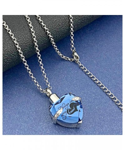 Urn Necklaces for Ashes Always in My Heart Heart Cremation Jewelry Memorial Pendant Birthstone Necklace September URN $10.44 ...