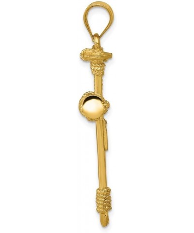 14k Yellow Gold Polished Nail Cross Pendant Fine Jewelry for Women (L- 40 mm W- 20 mm) $182.43 Pendants