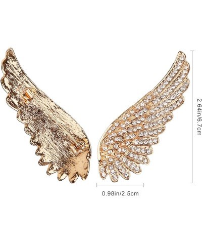 Pearl Diamond Brooch Pins for Dress Sweater Scarf, Wedding Party Decoration Birthday Christmas Gift Angel Wing (Gold) $7.40 B...