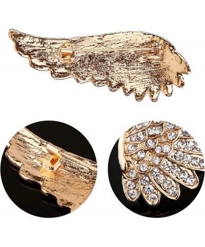 Pearl Diamond Brooch Pins for Dress Sweater Scarf, Wedding Party Decoration Birthday Christmas Gift Angel Wing (Gold) $7.40 B...