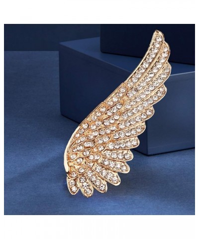 Pearl Diamond Brooch Pins for Dress Sweater Scarf, Wedding Party Decoration Birthday Christmas Gift Angel Wing (Gold) $7.40 B...