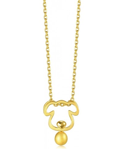 999.9 24K Solid Gold Price-by-Weight Gold Chinese Zodiac Gifting Pendent for Women [Not Include the Necklace] Dog $73.15 Neck...