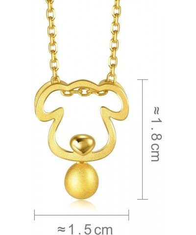 999.9 24K Solid Gold Price-by-Weight Gold Chinese Zodiac Gifting Pendent for Women [Not Include the Necklace] Dog $73.15 Neck...