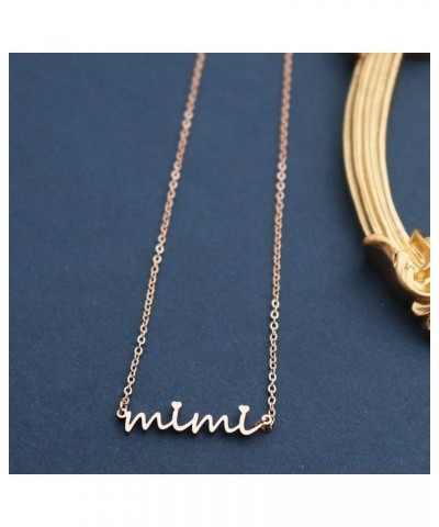 Mimi Gift Nana Gift Personalized Rose Gold Pendant Necklace Christmas Birthday Gift for Grandma Mimi Nana Jewelry Mimi Neckla...