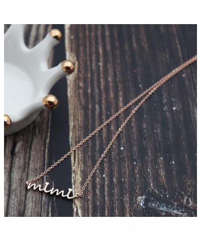 Mimi Gift Nana Gift Personalized Rose Gold Pendant Necklace Christmas Birthday Gift for Grandma Mimi Nana Jewelry Mimi Neckla...