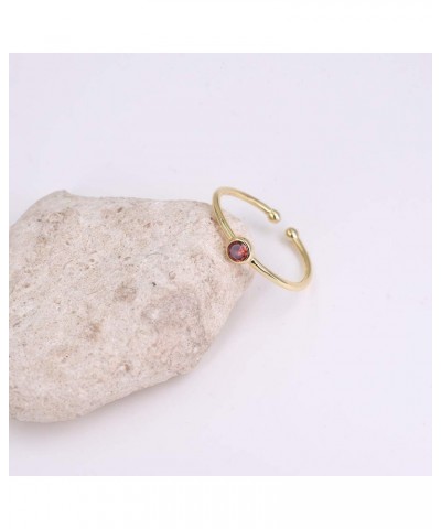 Sterling Silver Birthstone Stacking Ring Dainty Birthstone Rings Open Adjustable Garnet - January $9.62 Rings