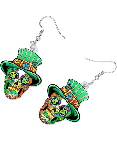 Acrylic Drop Dangle Novelty Halloween Skeleton Skull Earrings Punk Jewelry For Women Kids Teens Party Favors Gift Lime $6.47 ...