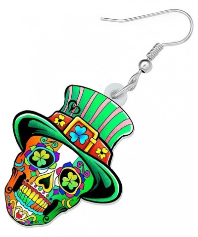 Acrylic Drop Dangle Novelty Halloween Skeleton Skull Earrings Punk Jewelry For Women Kids Teens Party Favors Gift Lime $6.47 ...