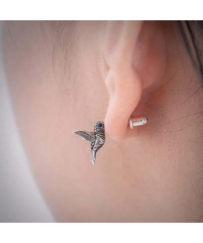 Hummingbird Bird Stud Earrings for Women Girls, 18K Gold Vermeil/925 Sterling Silver Studs Jewelry Dainty Gifts Hypoallergeni...