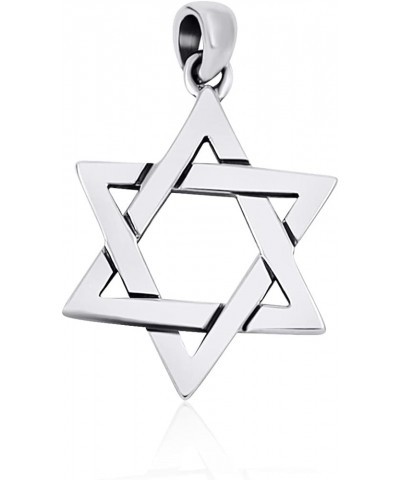 Large Star of David Necklace Pendant 925 Sterling Silver Jewish Jewelry for Men Women Religious Pendant only - no chain $17.0...