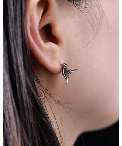 Hummingbird Bird Stud Earrings for Women Girls, 18K Gold Vermeil/925 Sterling Silver Studs Jewelry Dainty Gifts Hypoallergeni...