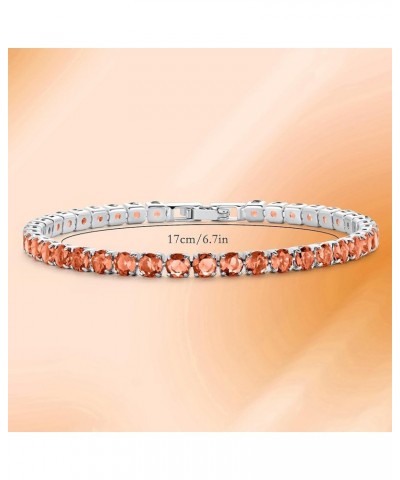 14K Silver Plated Tennis Bracelet Cubic Zirconia Classic Bracelet Birthday Stone Silver Bracelets for Women Girls GSSL-020 $8...