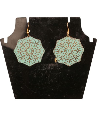 Indian Bollywood Fashion Prettily Hand Etching Vines Motifs Designer Jewelry Light Weight Earrings In Antique Gold or White T...