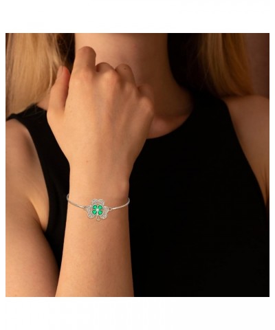 Celtic Shamrock Bracelet for Women St Patricks Day Bracelet Sterling Silver Lucky Gifts Shamrock5 $18.89 Bracelets