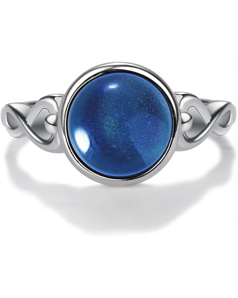 Sterling Silver Mood Ring Changes Colors When Emotion Feeling Changes for Girls, Kids, Teenagers or Adults Round-Size 3 $11.3...