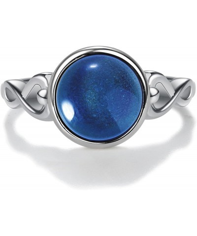 Sterling Silver Mood Ring Changes Colors When Emotion Feeling Changes for Girls, Kids, Teenagers or Adults Round-Size 3 $11.3...