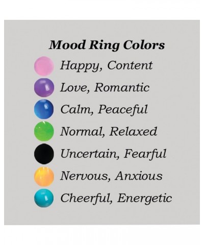 Sterling Silver Mood Ring Changes Colors When Emotion Feeling Changes for Girls, Kids, Teenagers or Adults Round-Size 3 $11.3...