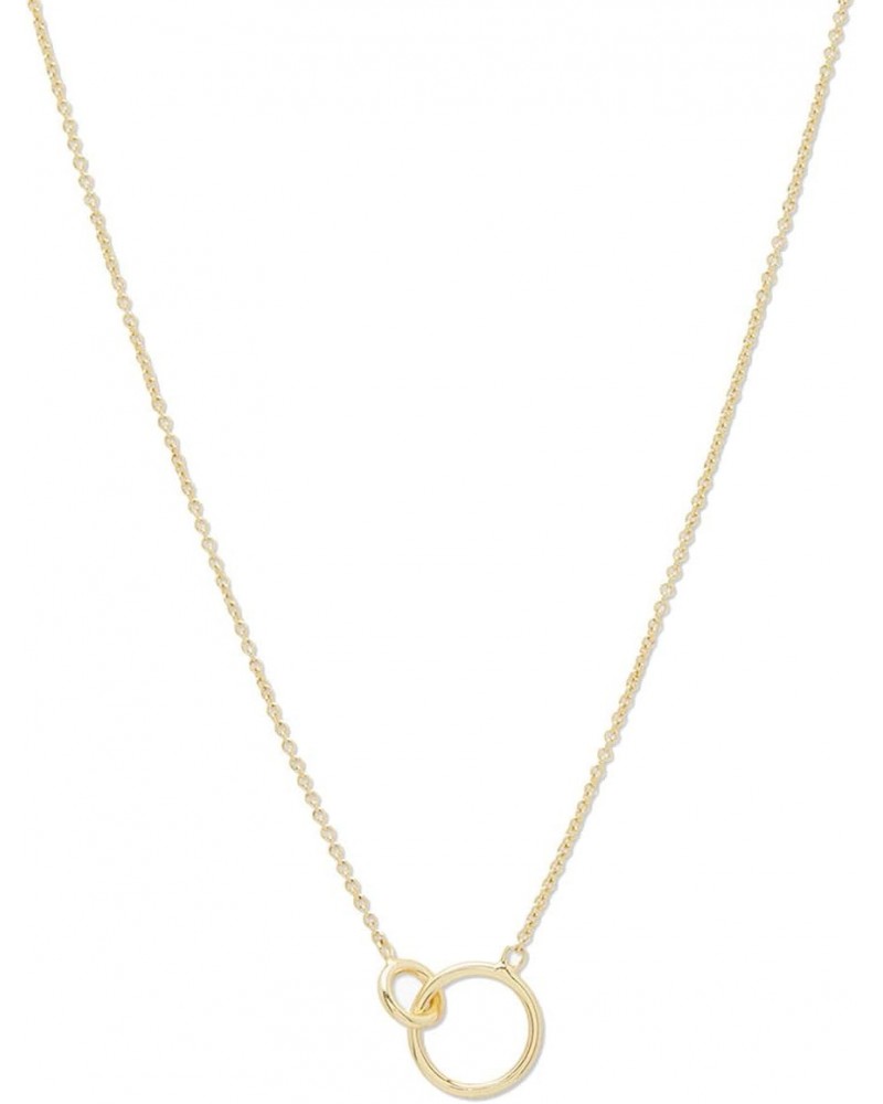 Women's Wilshire Charm Adjustable Necklace, 18k Gold Plated, Interlocking Circle Pendant $25.80 Necklaces