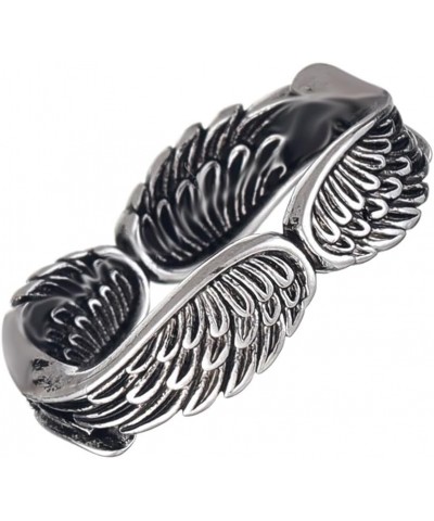 Angel Wing Ring 925 Sterling Silver Plated Feather Ring Minimalist Personalized Ring for Women Silver 7 $7.64 Rings