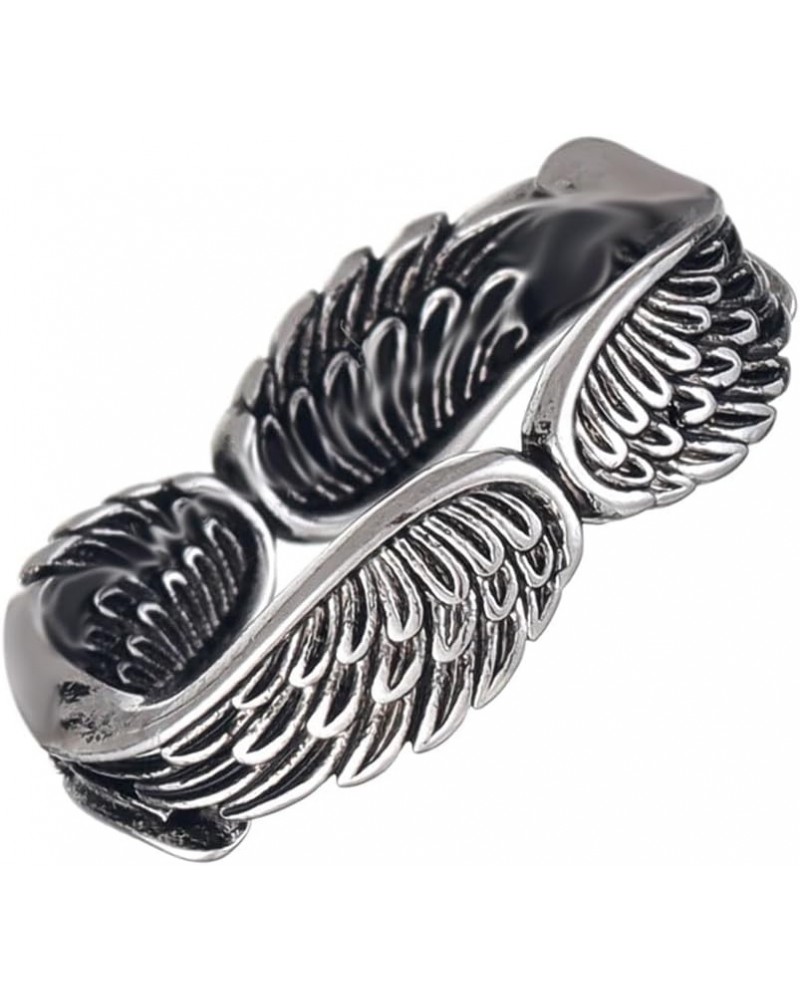 Angel Wing Ring 925 Sterling Silver Plated Feather Ring Minimalist Personalized Ring for Women Silver 7 $7.64 Rings