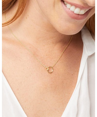 Women's Wilshire Charm Adjustable Necklace, 18k Gold Plated, Interlocking Circle Pendant $25.80 Necklaces