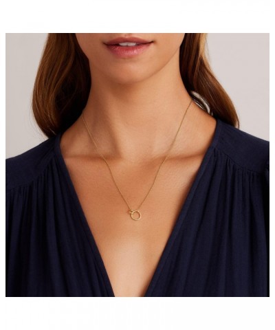 Women's Wilshire Charm Adjustable Necklace, 18k Gold Plated, Interlocking Circle Pendant $25.80 Necklaces