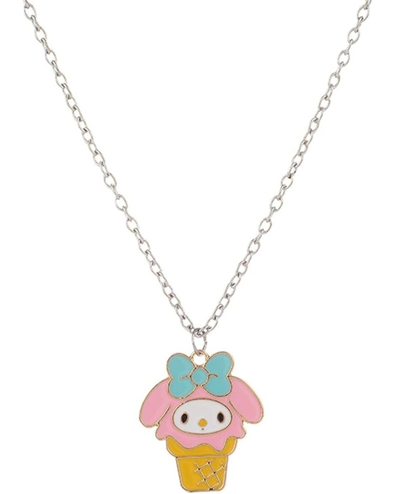 Cute Kuromi Pendant Necklace, Kawaii Cinnamoroll Dog Charm Necklace, BFF Gifts Jewelry Pink $5.85 Necklaces