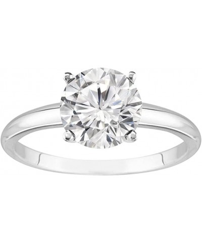 1 Carat Diamond Solitaire Engagement Ring 14K White Gold (K, I2, 1 c.t.w) Very Good Cut Ring Size 5 Round $921.75 Rings