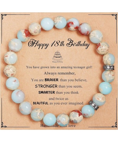 13th 16th 18th 21st 25th 30th 35th 40th 45th 50th 60th 65th 70th 75th 80th Birthday Gifts for Women Girls, Natural Stone Brac...