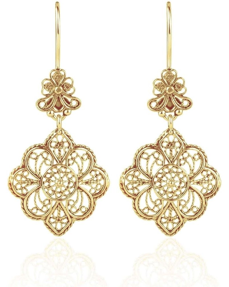 925 Sterling Silver Filigree Art Women Dangle Drop Earrings Collection, Gift Boxed Gold Plated Paisley $29.63 Earrings