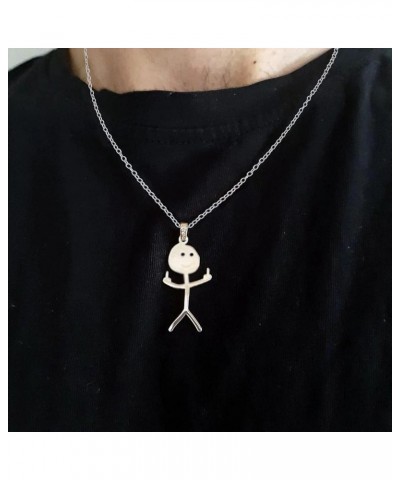 Funny Doodle Necklace Personalized Smiley Finger Statement Best Friend Pendant Unique Friendship Gift for Women Men Teen Girl...