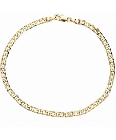 Gold Anklet Bracelets for Women Men 14K White Gold Plated Cuban Link Herringbone Paperclip Figaro Chain Ankle Bracelets for W...