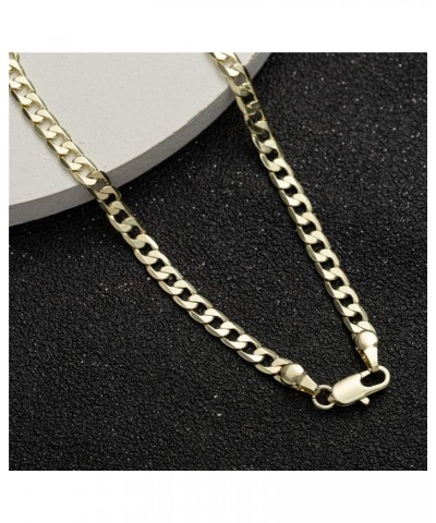 Gold Anklet Bracelets for Women Men 14K White Gold Plated Cuban Link Herringbone Paperclip Figaro Chain Ankle Bracelets for W...