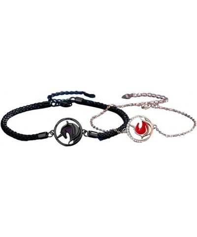 2PC/Set Matching Couple Bracelets Gifts for Men Women Him Bracelet Braided Leather Rope Bangle Wrist Adjustable Chain Fit 7-1...