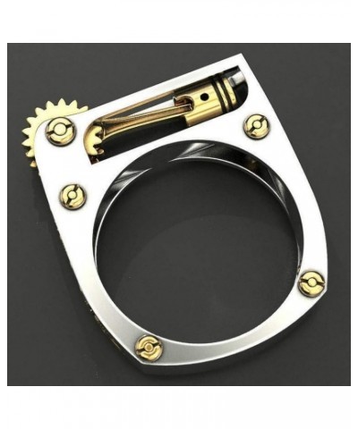 Women Mechanical Rings Carving Craft Motorcycle Single Cylinder Engine Ring Cool Punk Goth Jewelry (Silver, 7) Silver 8 $4.54...